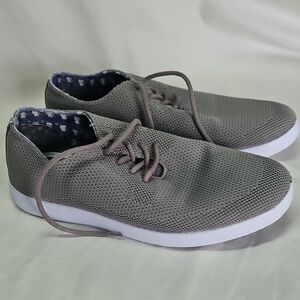 Ben Sherman Gray Knit Lace-Up Sneakers